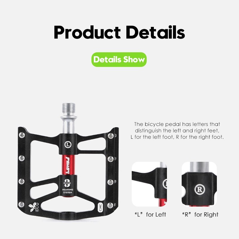 折叠自行车通用脚踏板 铝合金材质3培林CNC脚踏 黑色炫酷脚蹬子