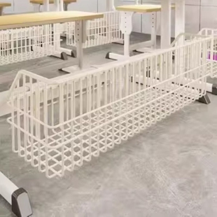 学生书桌收纳置物架教室专用挂篮铁艺多功能收纳书包篮子学校小书架课桌桌下免钉挂钩书本收纳箱书籍整理神器