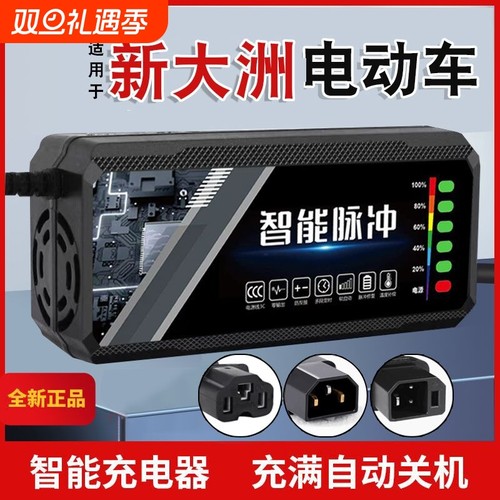 适用原装新大洲电动车电瓶充电器48V12AH60V20AH72V30A新国标铅酸