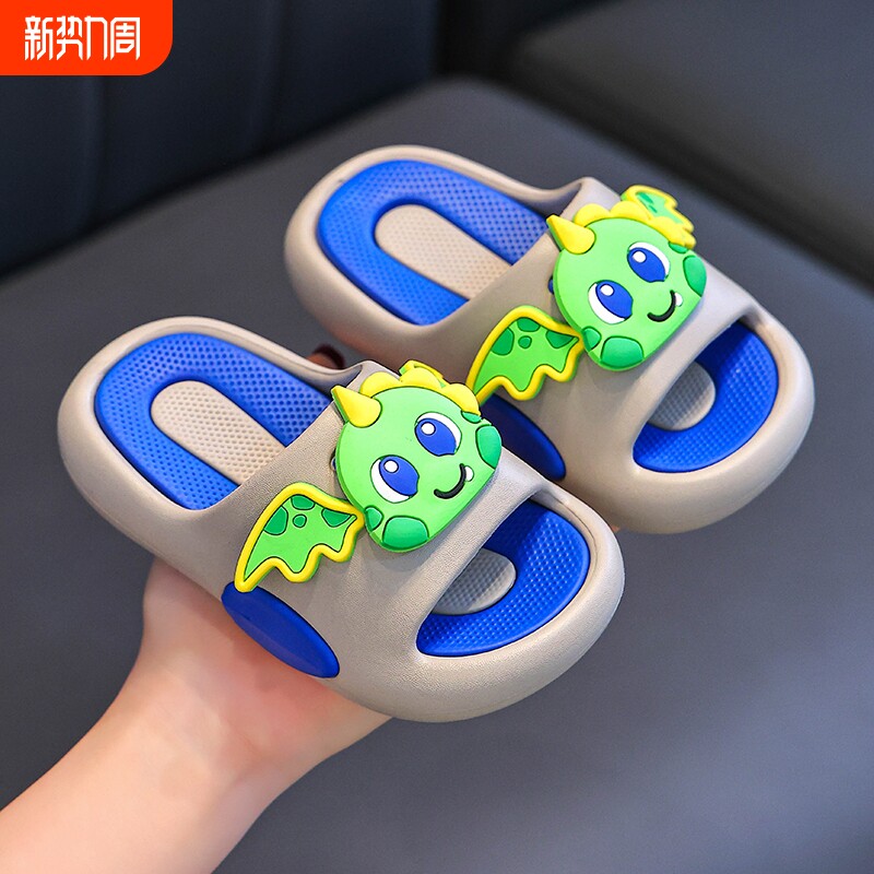 恐龙儿童拖鞋男童夏季2026新款居家室内洗澡防滑软底男孩宝宝凉拖