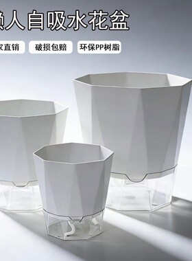 花盆自吸水懒人加仑盆塑料兰花多肉盆室内种植水盆绿植植物浇水