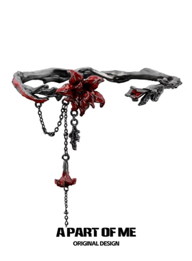 个性曼陀罗手镯暗黑风小众高级感冷淡男女手环甜酷辣妹中式手链