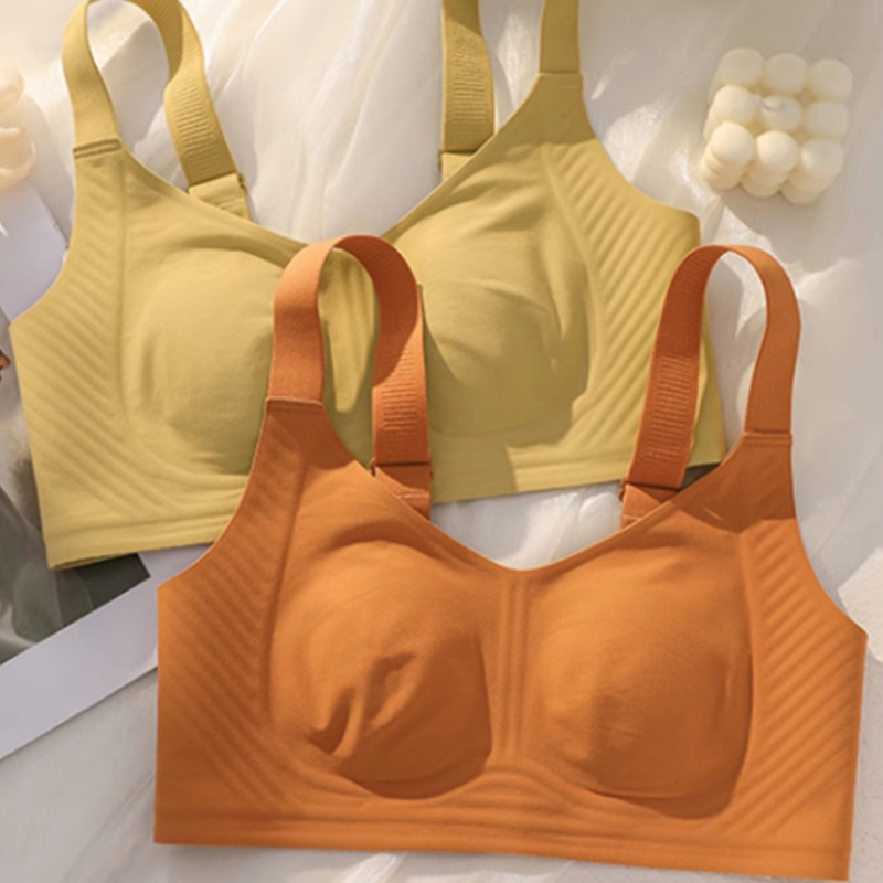 无痕薄款大胸显小胸内衣女夏季无钢圈文胸3D软防下垂胸罩兔耳朵