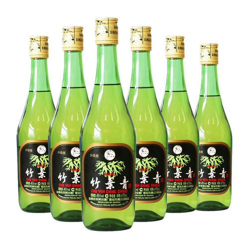 山西杏花村 45度竹叶青酒475mL*6瓶玻竹 汾酒为基酒露酒光瓶酒