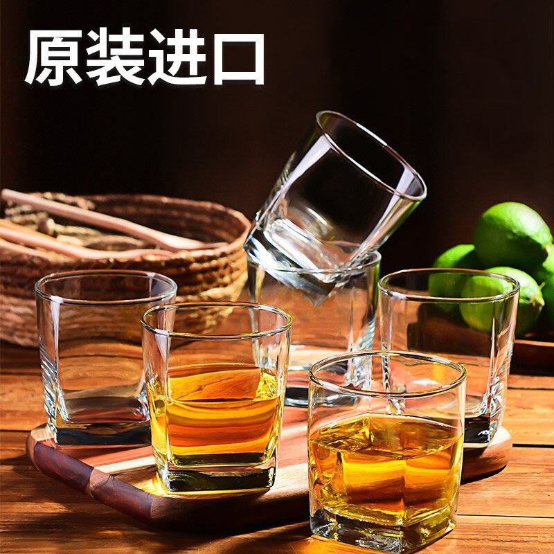 玻璃杯家用待客杯子喝水绿茶杯果汁啤酒杯耐热高档套装进口