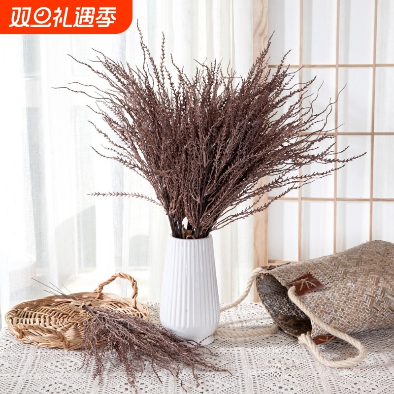 假花三叉小叶草配件仿真花家居装饰婚庆手捧花玫瑰花墙YC1084