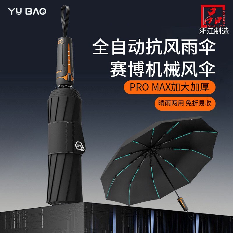 天堂伞全自动雨伞防风加厚加固暴雨遮阳伞加大号一键全收折叠晴雨图片