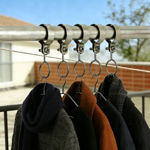 圆管防风扣晾衣杆固定扣挂钩晾衣架方管衣扣卡扣晾衣圈防滑晾晒扣