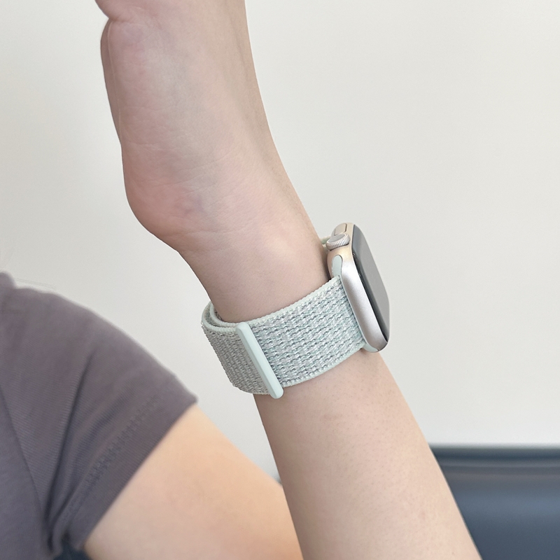 适用iwatch10尼龙编织回环式表带