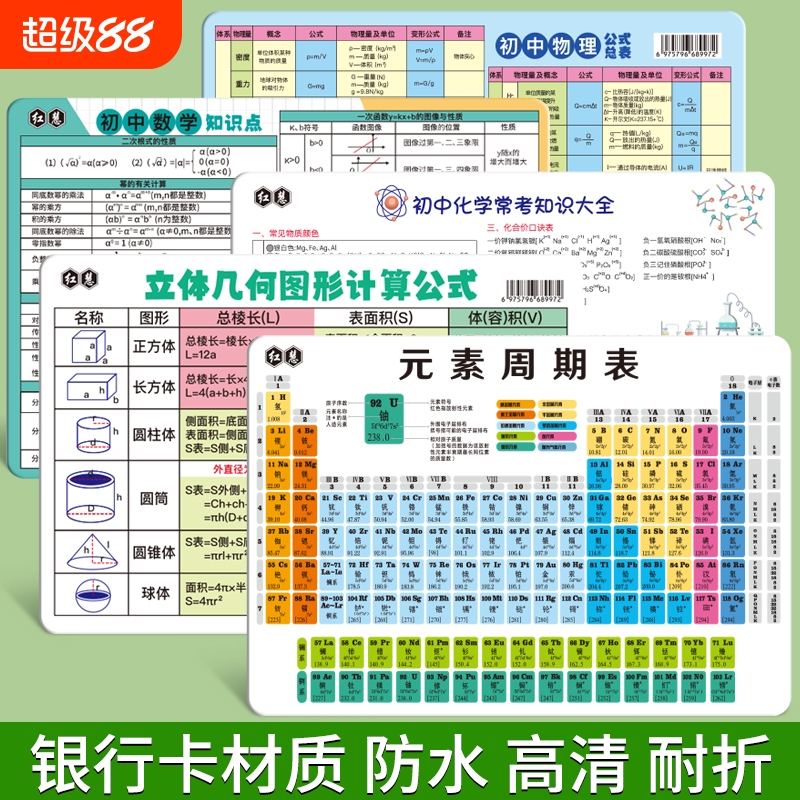 初中化学元素周期表知识点卡片