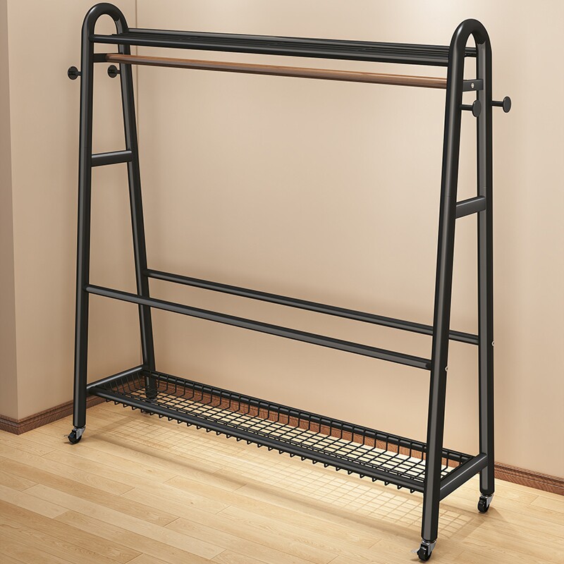 新款挂衣架落地家用卧室衣帽架裤架一体阳台省空间大容量晾衣架子