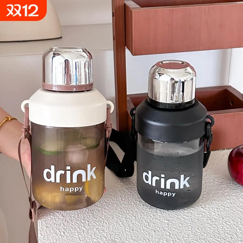 潮流大容量水壶男生户外运动健身便携吨吨桶工地带茶隔大肚杯夏季