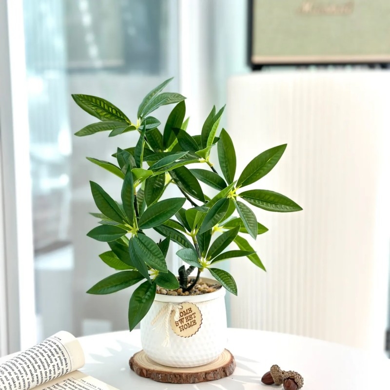 仿真花仿真盆景龟背叶客厅摆件假花办公室绿植盆景发财树酒店民宿