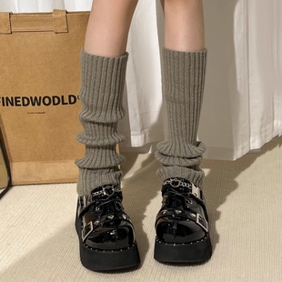 针织jk堆堆袜套女春秋加厚保暖中长筒小腿显瘦袜子女2025秋冬新款