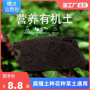 营养土通用型腐殖土养花土有机土种花种菜土君子兰土花土专用土壤