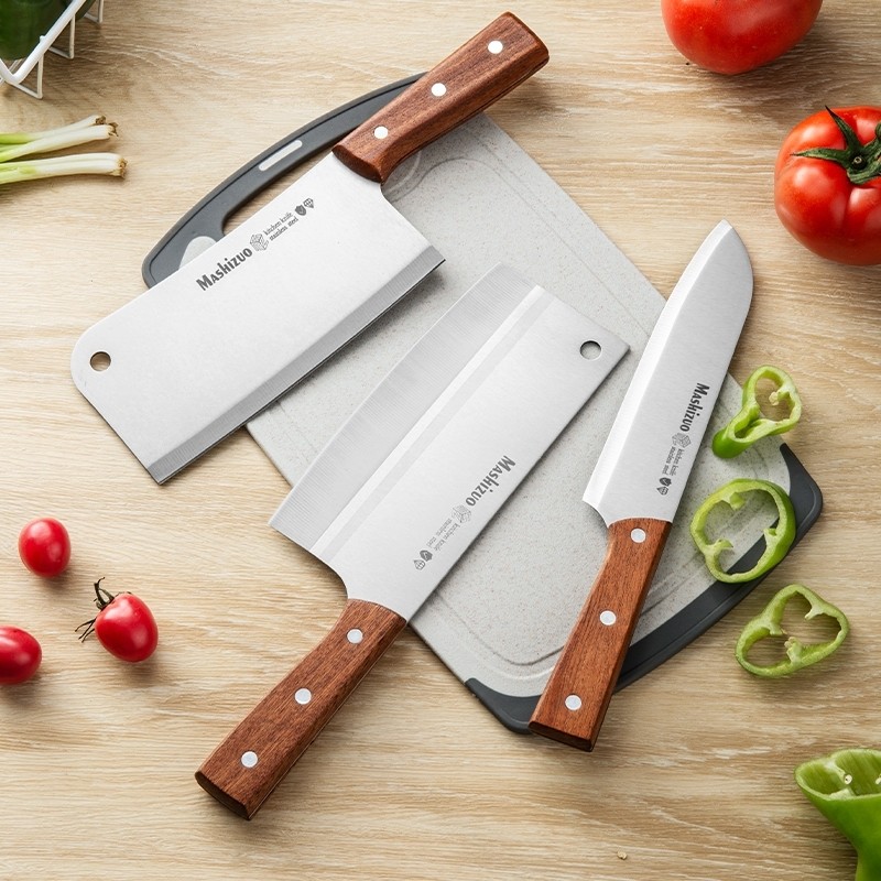 菜刀厨房家用不锈钢切片刀切肉切菜刀厨师刀具专用砍刀套装开刃