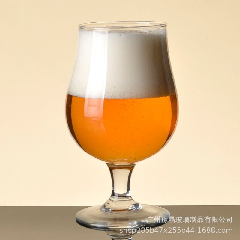 啤酒杯大容量扎啤杯果汁杯批发家用水晶玻璃白兰地杯565ml高脚杯