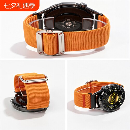 适用华为gt6手表watch5表带4pro尼龙编织GT3高级简约GT5百搭腕带