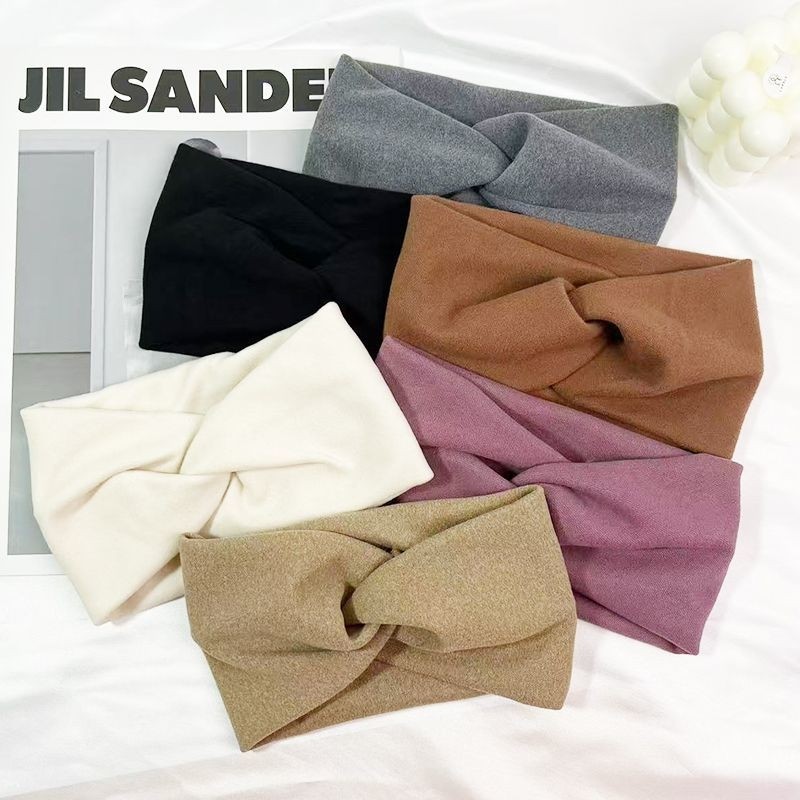 四季可戴温柔气质宽边交叉发带日常外戴发饰简约洗脸束发头套发箍