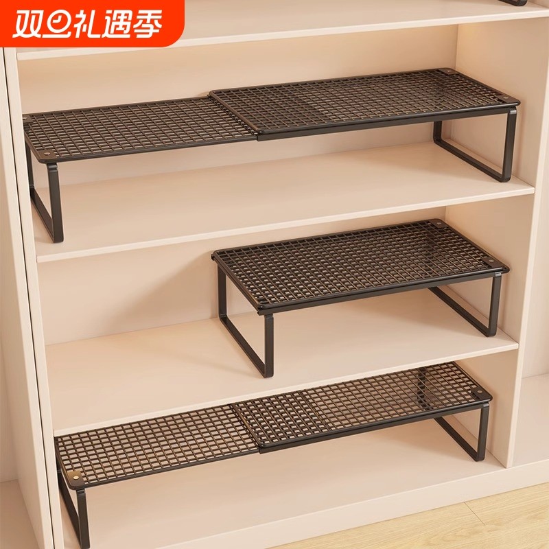 鞋柜分层隔板可伸缩鞋子收纳神器家用柜内省空间双层整体橱柜鞋托