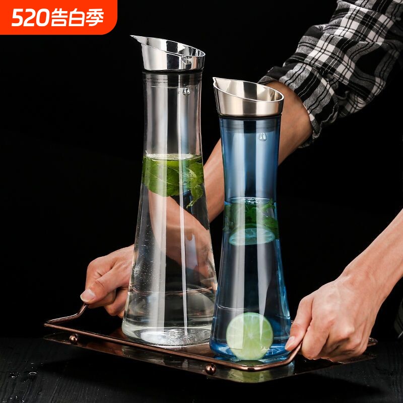 洋酒扎壶酒吧商用果汁壶耐高温冷水壶加厚塑料大容量亚克力凉水壶