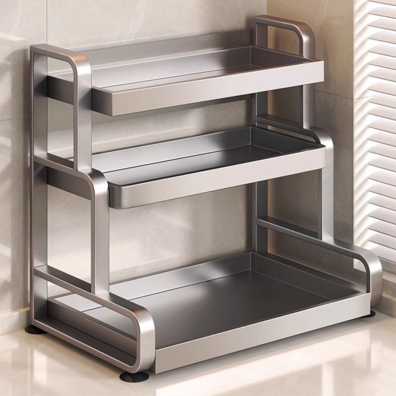 厨房多功能置物架调味品台面筷子刀架调料品非不锈钢多层收纳层架