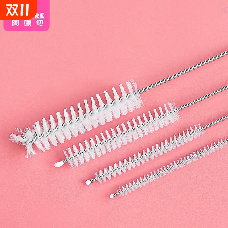 吸管刷A1vo0-易上手缝隙清洁刷化妆刷小刷子便携带刷头清洗用具