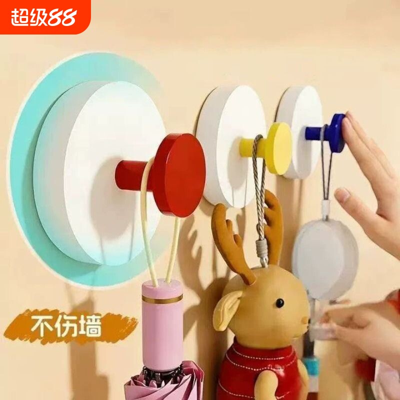 多巴胺吸盘挂钩玄关承重力强粘胶免打孔入户门口放钥匙神器强力图片