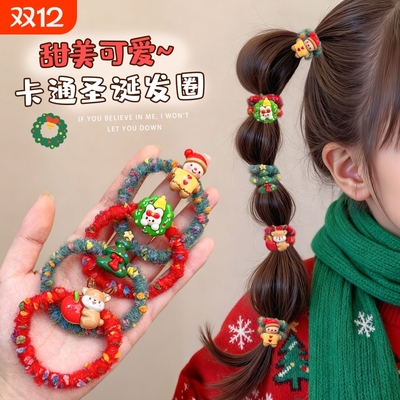 圣诞节2025新款高马尾发绳