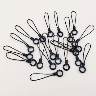 手机小绳头适用圆圈挂绳配件小圈绳加粗厚细绳DIY挂链短绳手链