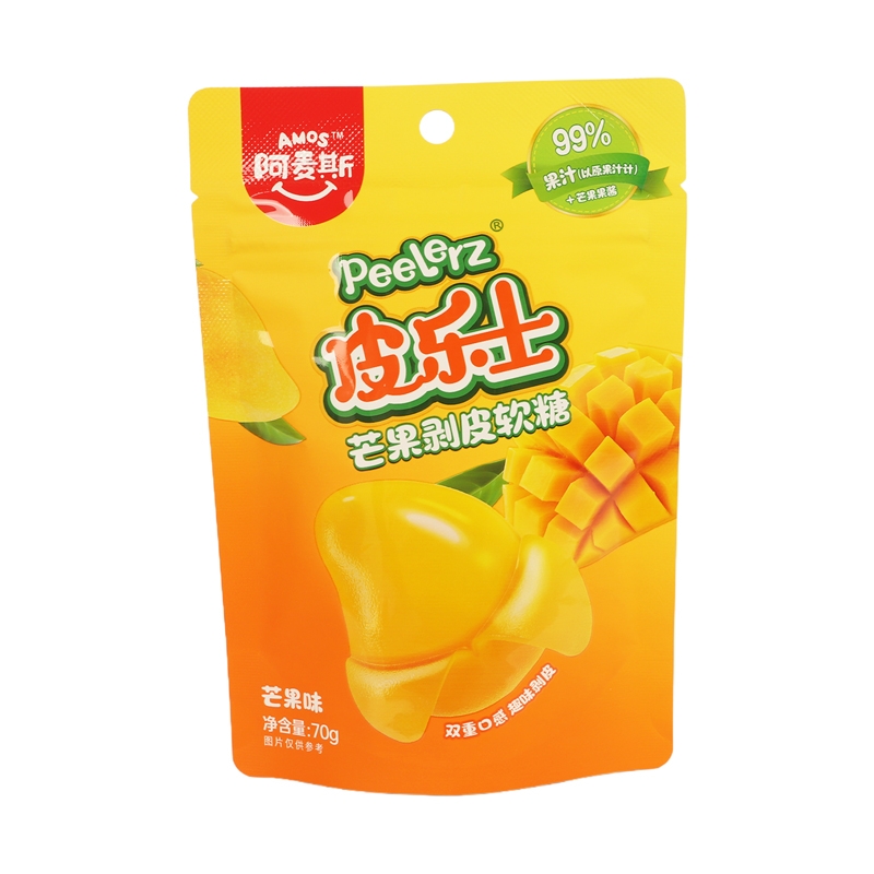阿麦斯皮乐士芒果剥皮软糖QQ糖独立包装儿童糖果休闲零食袋装