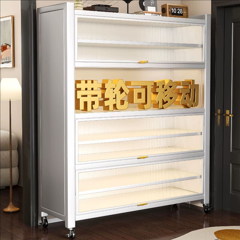 全钢鞋柜门口入户柜一体靠墙鞋架门口多层家用鞋子玄关柜收纳柜子