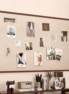 毛毡板照片墙背景板挂墙相片框展示板羊毛毡版墙贴软木板免打孔愿景板墙面装饰创意留言板氛围相框不伤墙家居