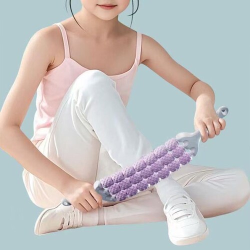 T按摩器/筋膜棒B1pl200-滚轴狼牙棒可弯曲按摩棒肌肉放松滚轮棒