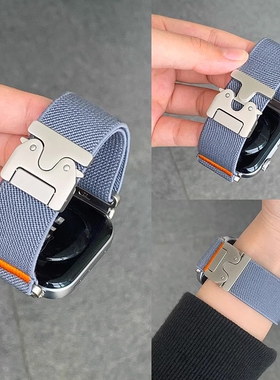 适用华为Watch FIT4手FIT4pro表带fit3弹力尼龙编织表带fit金属降落伞卡扣new智能运动3手环男女新款创意腕带