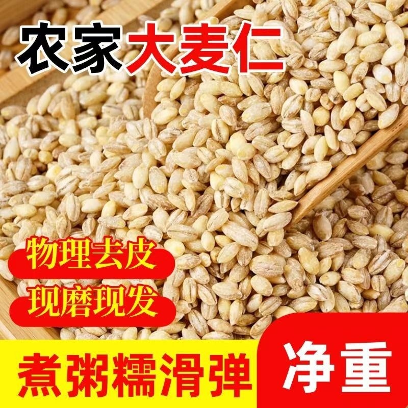 农家自种大麦仁米全胚芽当年新米生麦仁米农家五谷杂粮粗粮食5斤
