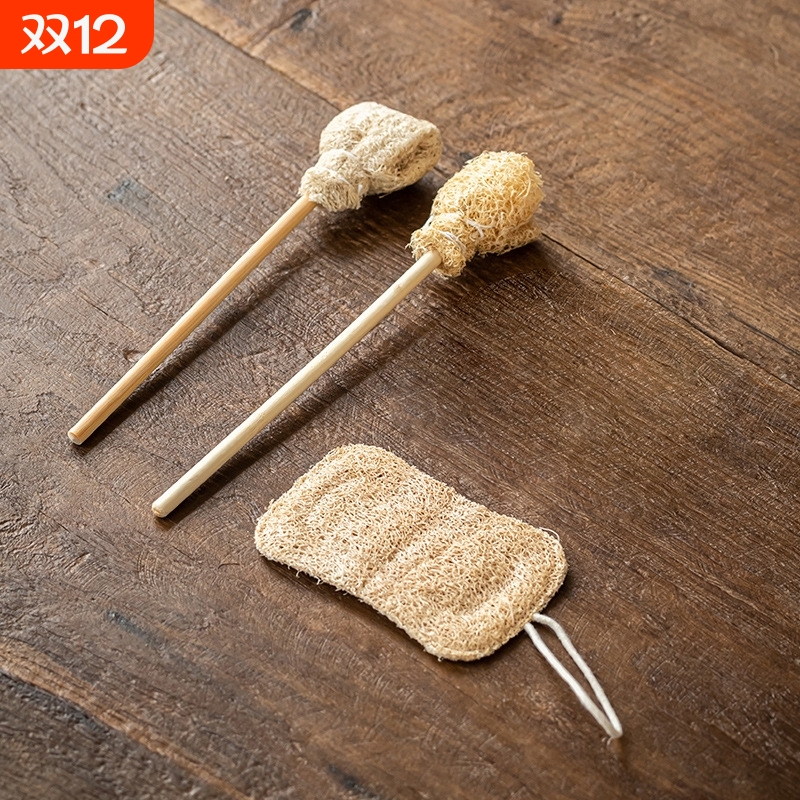 长柄柄丝瓜络洗杯刷杯刷家用洗锅刷带柄洗碗刷无死角加长食品级