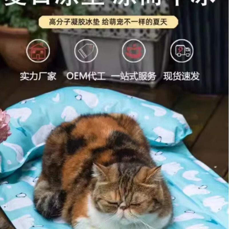 夏季宠物卡通冰垫狗狗猫咪散热凝胶坐垫降温冰晶清凉席