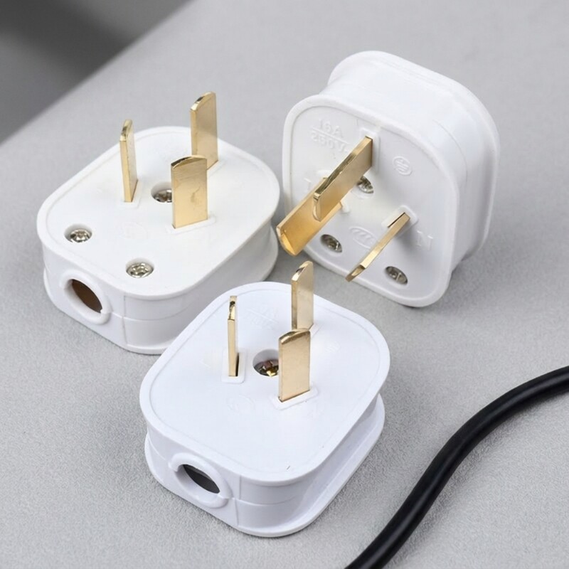 【6000W】插头三脚10/16a家用三插头接线电源工业插头三角16A插头