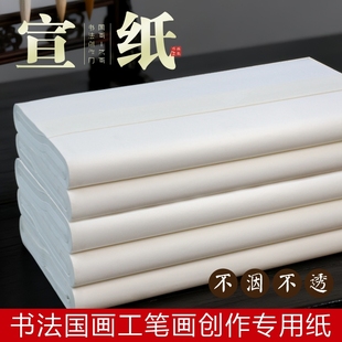 宣纸半生半熟书法专用纸毛笔字练习纸国画作品生宣纸熟宣创作纸