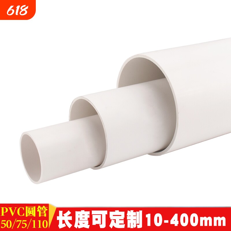 加厚50pvc排水管75pvc管110 90 125 150 180 250塑料雨水污水
