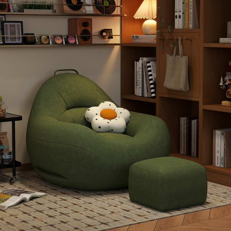 懒人沙发单人可睡可躺新款卧室阳台豆袋休闲复古房间榻榻米小沙发