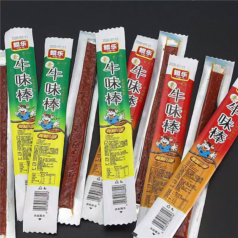 工厂鲲乐牛味棒辣条一根筋童年零食麻辣食品怀旧味道好吃香辣散装