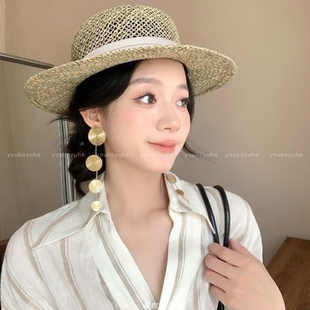 老钱风圆片长款 古着复刻 流苏耳环女轻奢高级感夸张耳钉绝美耳饰