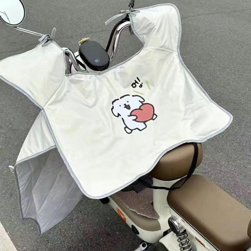 爆款夏款电动车挡风被夏季防晒防水电瓶摩托车防雨罩隔热透气