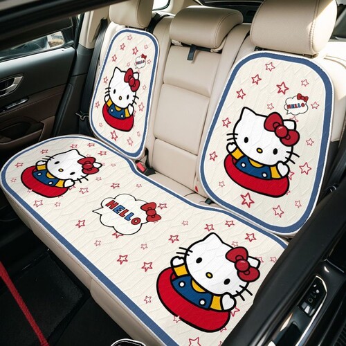 卡通可爱hellokitt季汽车坐垫四季通用型汽车车内座椅坐垫透气垫