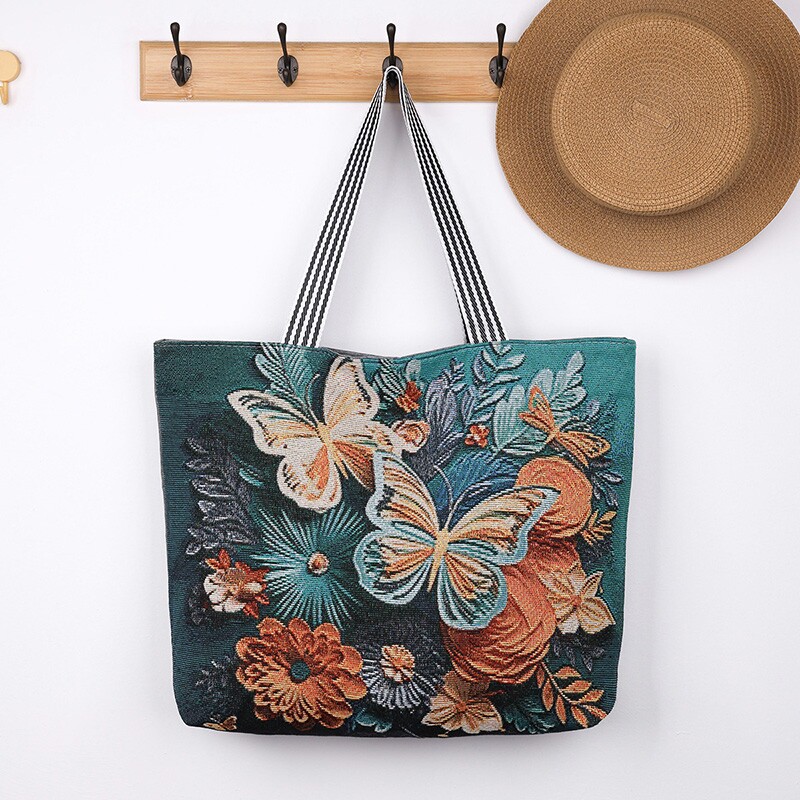 J新款大容量帆布包学生上课通勤托特包百搭单肩包休闲帆布袋女包