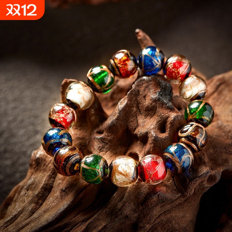 （饰品）香灰琉璃手串多宝吞金兽男女本命年转运手链寺庙同款批发