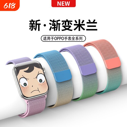 适用oppowatch4Pro表带X米兰尼斯
