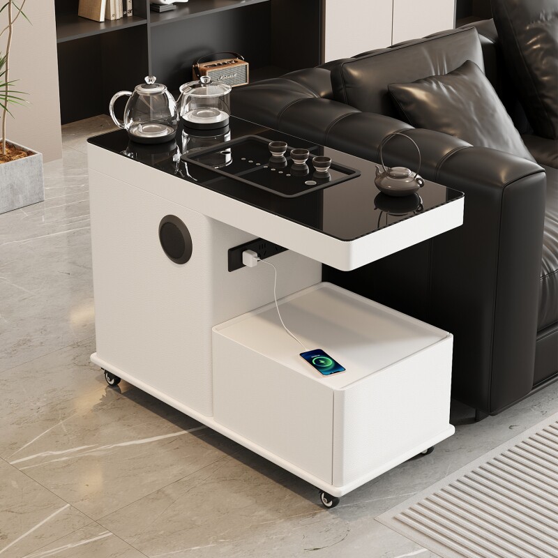2026新款可移动边几沙发边柜新款烧水壶一体茶几多功能沙发侧边柜